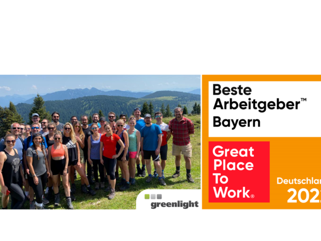 “Bayerns Beste Arbeitgeber 2022” – Greenlight erhält Great Place to Work® Auszeichnung